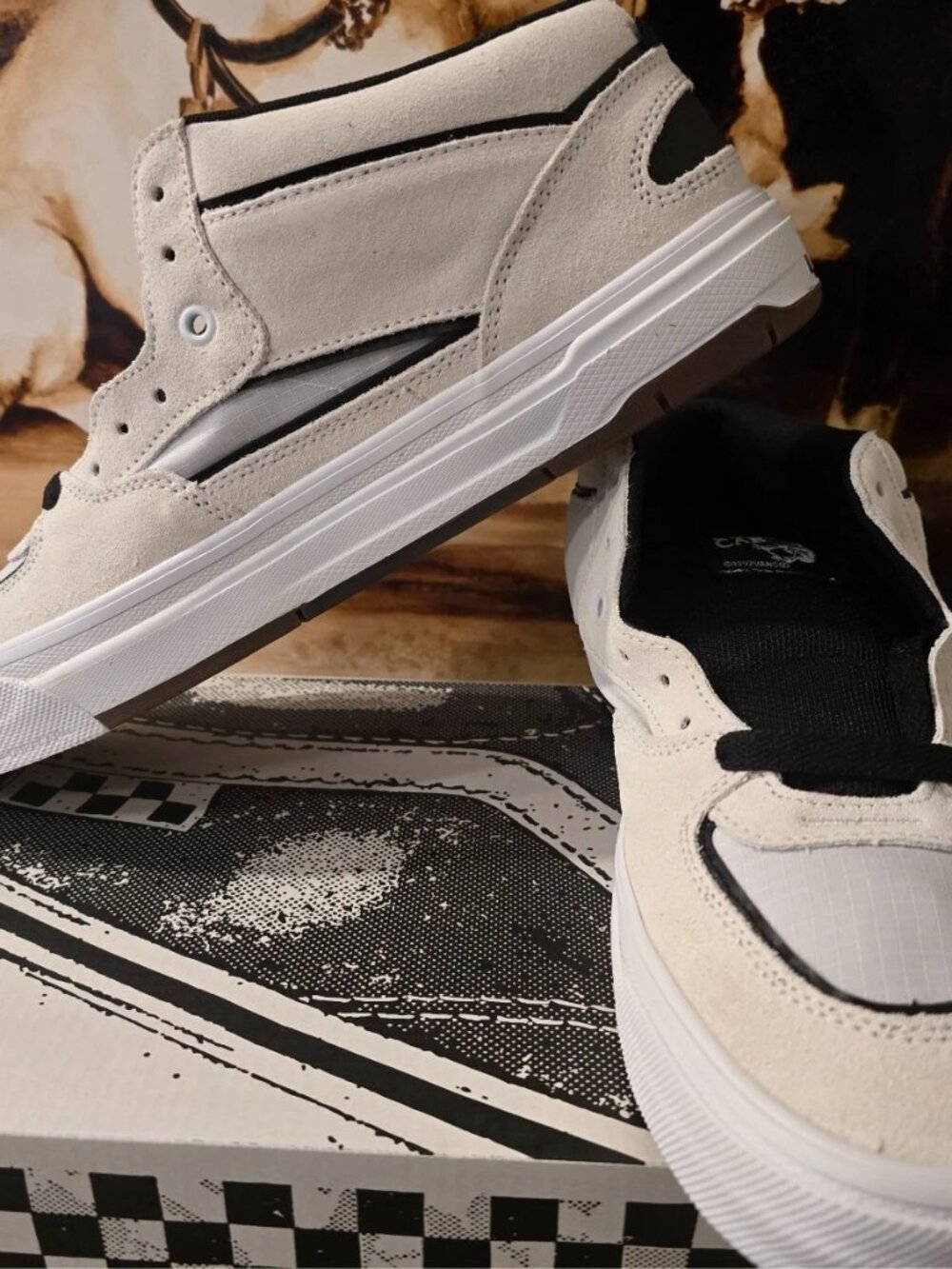 Vans Skate Half Cab Waffle Cup Shoes White Black VN000D9ZYB2 Men's Size 11.5 NEW